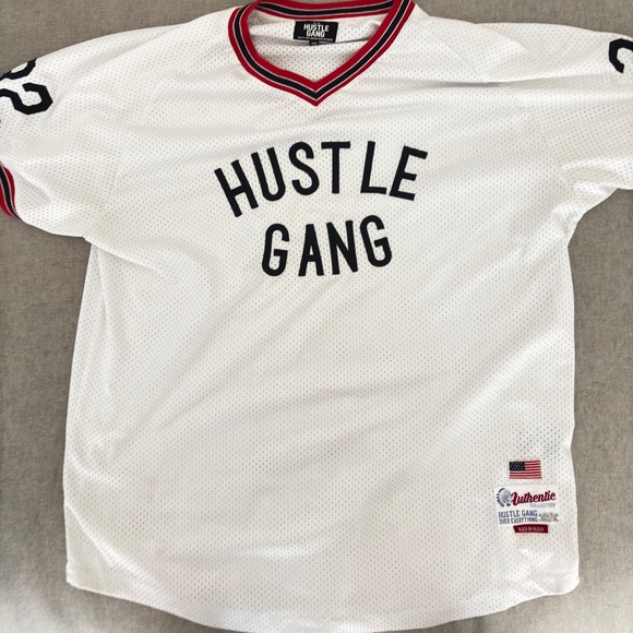 HUSTLE GANG MENS JERSEY SHIRT - Picture 1 of 16